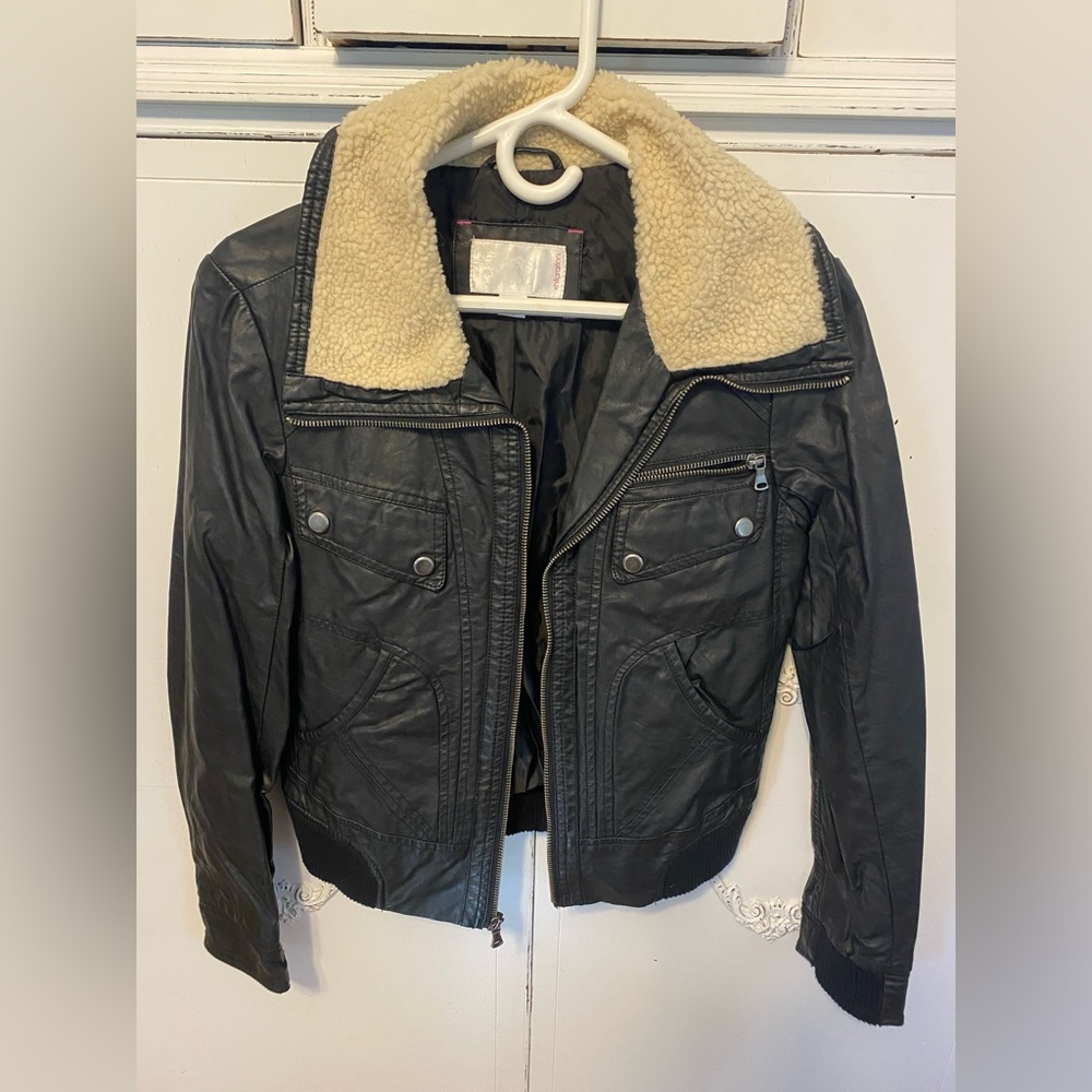 Aviator Black Leather Jacket